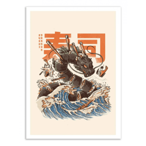Affiche 30 x 40 cm - Great sushi dragon