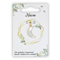 Pendentif plaqué or - Lune - Nacre