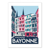 Affiche 50x70 "bayonne rue argenterie"