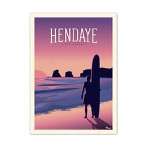 Affiche 50x70 "hendaye les 2 jumeaux "