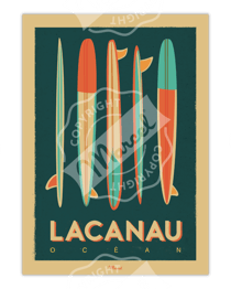 Affiche Lacanau Océan "Surfboards" - 30 x 40 cm 