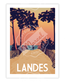 Affiche "Secret Landes" - 30 x 40 cm