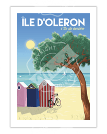 Affiche Ile d'Oléron "L'île de lumière" - 30 x 40 cm 