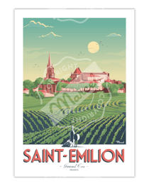 Affiche Saint-Emilion - 30 x 40 cm 