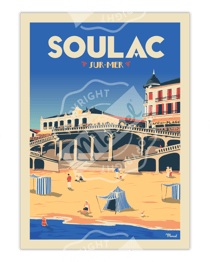 Affiche Soulac "Le Ponton" - 30 x 40 cm 