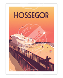 Affiche Hossegor "La Centrale" - 30 x 40 cm 