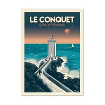 Affiche Le Conquet Phare de Kermorvan - 50 x 70 cm
