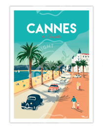 Poster - Cannes la Croisette - 30 x 40 cm