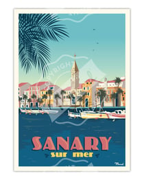 Affiche Sanary sur mer - 30 x 40 cm