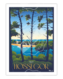 Affiche Hossegor "Super Hossegor" - 30 x 40 cm 