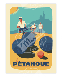 Affiche "La Pétanque" - 30 x 40 cm 