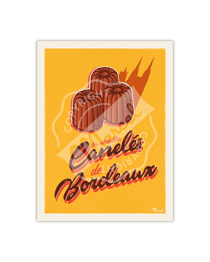  Affiche "Canelés de Bordeaux" - 30 x 40 cm 