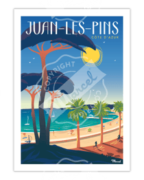 Affiche Juan-Les-Pins - 30 x 40 cm 