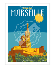 Poster - Marseille Bonne Mère - 30 x 40 cm