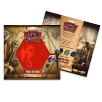 Piste de dés Epic Forge - Dragon Rouge 19 x 19 cm - Cuir et velours
