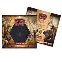 Piste de dés D20 - Epic Forge - Araignée noire - 19 x 19 cm - Velours