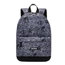 Sac àdos 1 compartiment avec 1 poche - Fortnite - Polyester - 33x41x14 cm - Gris