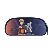 Trousse rectangulaire 2 compartiments La Plume Dorée - Bleu marine - Naruto Shippuden