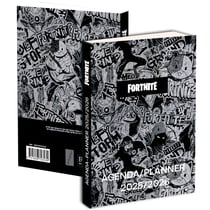 Agenda scolaire journalier 2025/2026 - Fortnite - 12x17x1,5 cm - gris anthracite
