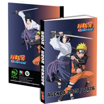 Agenda scolaire journalier 2025/2026 - Naruto Shippuden - 12 x 17 x 1,5 cm