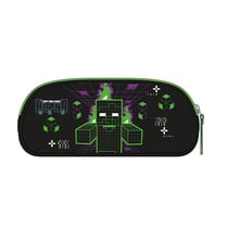 Trousse rectangulaire 2 compartiments La Plume Dorée - Noir - Minecraft