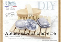 Kit savons marbres + brosse en bois - Graine Créative