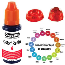 Lot 6 colorants Color'Resin Cléopâtre - 3 primaires + 3 secondaires + 2 flacons vides