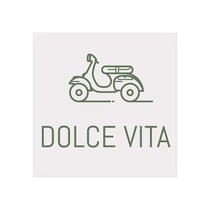 Écusson transfert thermo-adhésif -  Petit modèle - Scooter avec "Dolce Vita"