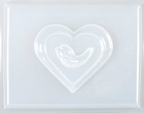 Moule de savon coeur - Oiseau