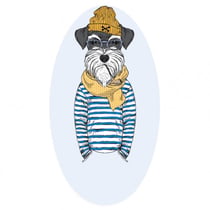 Écusson transfert thermo-adhésif -  Petit modèle - Chien marin