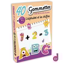 L'alphabet et les chiffres avec 40 gommettes