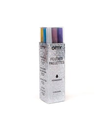 Assortiment de 9 feutres à paillettes