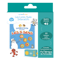 Livre audio interactif Suzanne & Gaston découvrent les 5 sens - Lunii