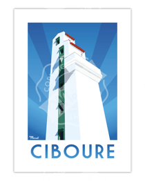 Affiche 50x70 "Le phare ciboure"
