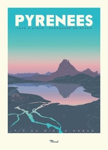 Affiche 50x70 "lac d ayous"