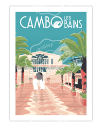 Affiche 50x70 cambo "les thermes"
