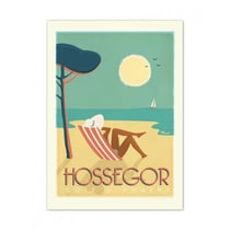 Affiche 50x70 "hossegor cote d argent"