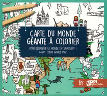 Carte du monde geante a colorier