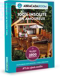 Coffret cadeau Abracadaroom - 100 % insolite en amoureux - 2 personnes