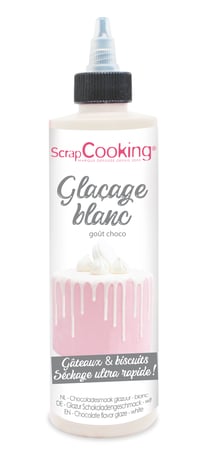 Glaçage goût chocolat ScrapCooking® - Blanc - 130 g