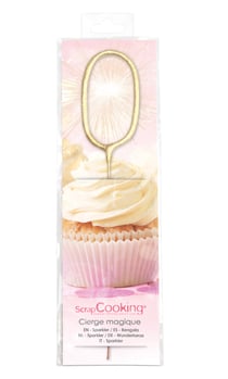 Cierge magique XXL ScrapCooking® - 17,5 cm - Chiffre 0