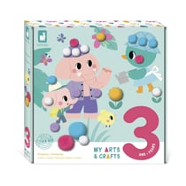 My Arts & Crafts - 3 Ans Pompons - 4 Tableaux - Kit Loisir Créatif Enfant - Apprentissge Motricité Fine et Concentration