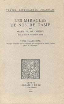 Les Miracles de Nostre Dame - Tome quatrième
