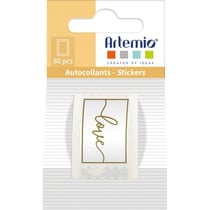 80 stickers timbres - Love en or