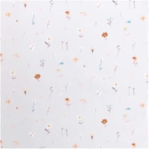 Coupon de tissu coton - 50x140 cm - Mille fleurs gris clair
