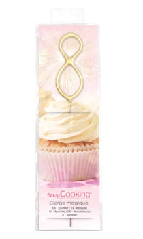 Cierge magique XXL - 17,5 cm - chiffre 8 - Scrapcooking