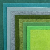 9 coupons feutrine - 15 x 15 cm - jungle