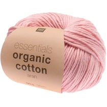 Pelote de fil à tricoter 100% coton - Rico Design - Essentials Organic Cotton Aran - Rose 06