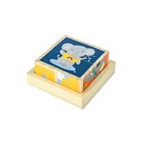 Puzzle 4 cubes en bois