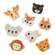 Puzzle animaux magnétiques en bois Cultura